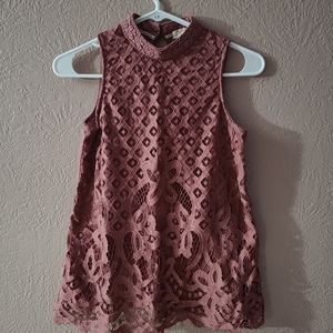 Rewind sleeveless blouse, rose, size small